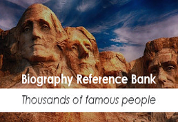 Mt Rushmore representing Biography Reference Bank