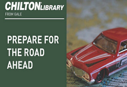 Old red car representing Chilton Auto Repair Library