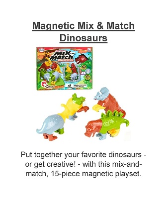 Prize raffle - colorful magnetic dinosaurs