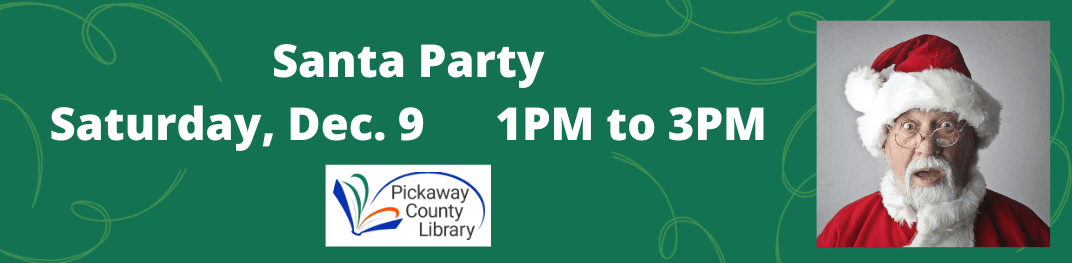 Santa Party Dec. 9 from 1PM to 3PM. More info.
