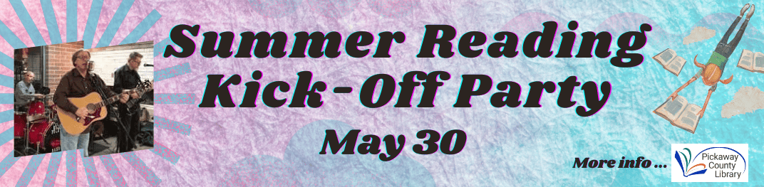 Summer Reading Kick-Off Party May 30 live music with guitars and drums